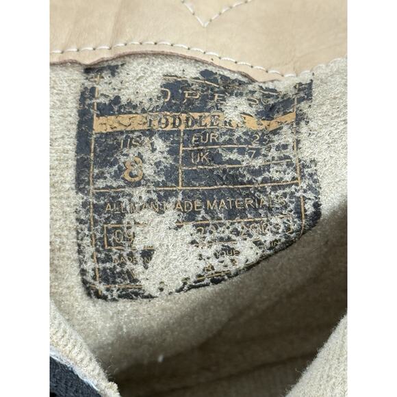 Roper Toddler Western Cowboy Boots Brown Ostrich Embossed Leather Zip Size 8 - Picture 6 of 8